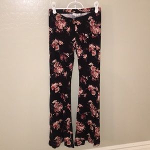 Floral flare pants